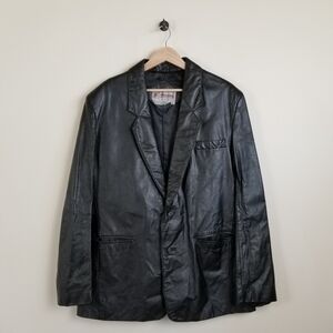 Chess King Leather Jacket Actual 44 Tag 46